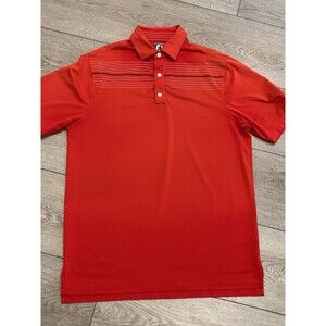 Footjoy Polo Shirt Desert Mountain Golf Mens Large Athletic Fit Red Preppy